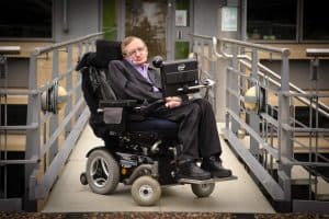 Professor Stephen William Hawking, CH, CBE, FRS, FRSA, at the Department of Applied Mathematics and Theoretical Physics, University of Cambridge..Photograph © Jason Bye.t:  07966 173 930.e: mail@jasonbye.com.w: http://www.jasonbye.com.